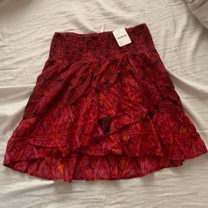 NWT Multi color raspberry free people skirt